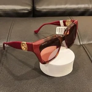 Gucci | Accessories | Gucci Gg 23s009 Havana Burgundybrown  display picture 1